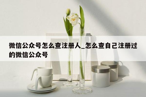 微信公众号怎么查注册人_怎么查自己注册过的微信公众号