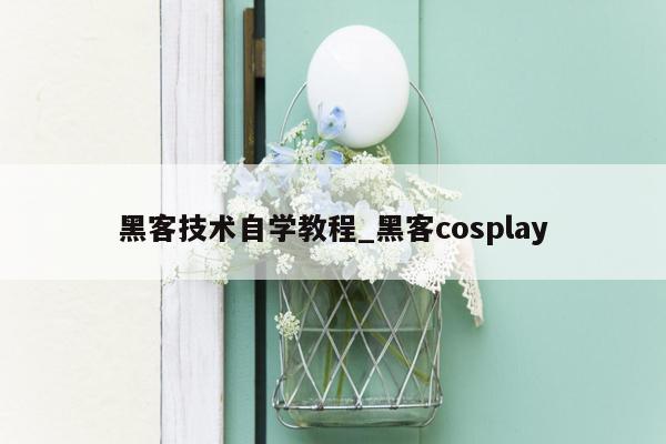 黑客技术自学教程_黑客cosplay