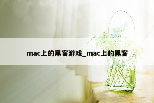 mac上的黑客游戏_mac上的黑客