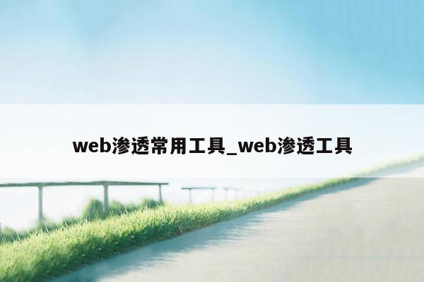 web渗透常用工具_web渗透工具