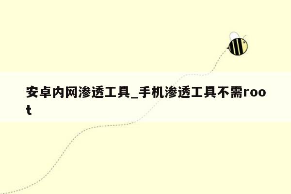 安卓内网渗透工具_手机渗透工具不需root