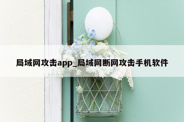 局域网攻击app_局域网断网攻击手机软件