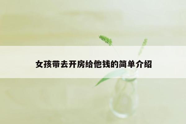 女孩带去开房给他钱的简单介绍