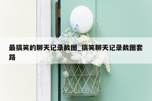 最搞笑的聊天记录截图_搞笑聊天记录截图套路