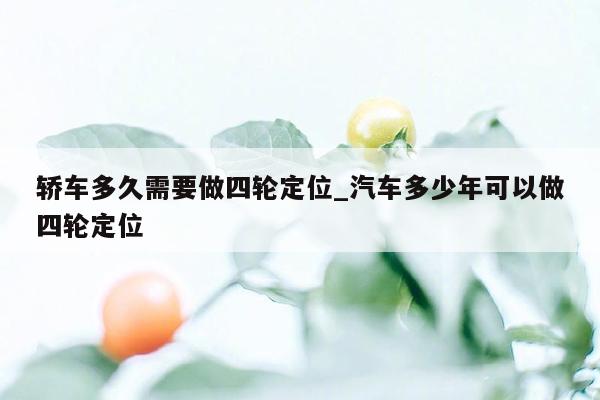 轿车多久需要做四轮定位_汽车多少年可以做四轮定位
