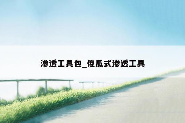 渗透工具包_傻瓜式渗透工具