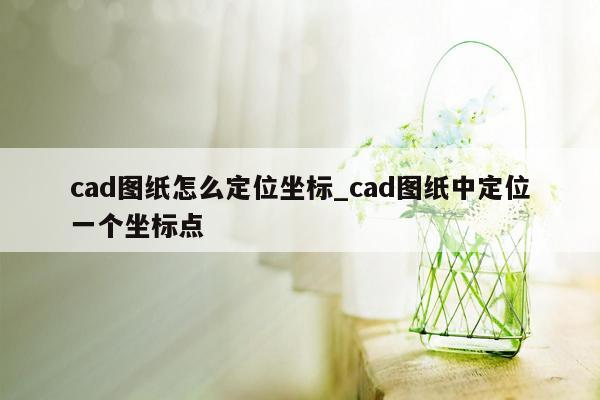 cad图纸怎么定位坐标_cad图纸中定位一个坐标点