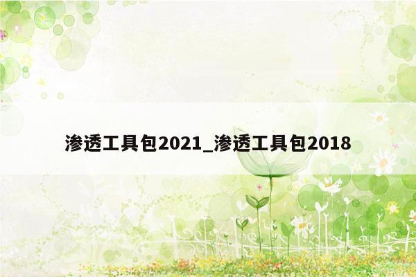 渗透工具包2021_渗透工具包2018