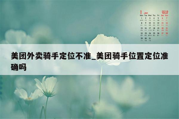 美团外卖骑手定位不准_美团骑手位置定位准确吗