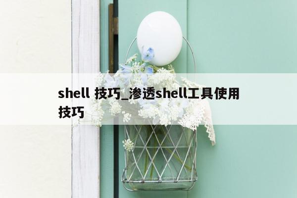 shell 技巧_渗透shell工具使用技巧