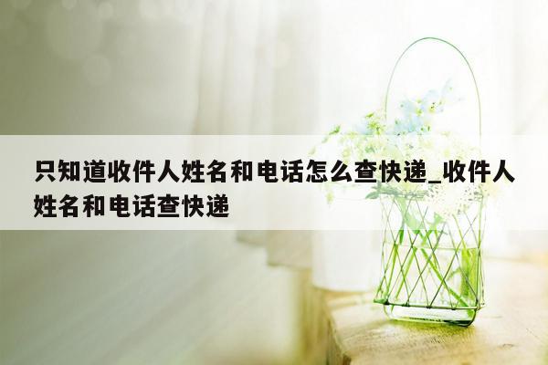 只知道收件人姓名和电话怎么查快递_收件人姓名和电话查快递