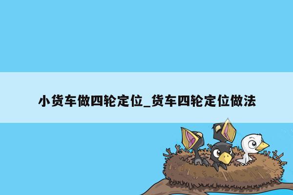 小货车做四轮定位_货车四轮定位做法