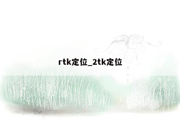 rtk定位_2tk定位