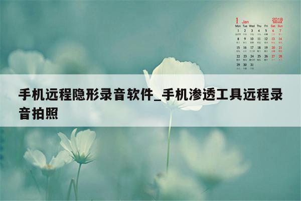 手机远程隐形录音软件_手机渗透工具远程录音拍照