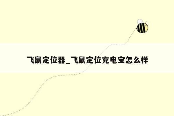 飞鼠定位器_飞鼠定位充电宝怎么样