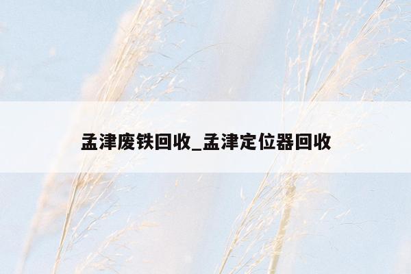 孟津废铁回收_孟津定位器回收