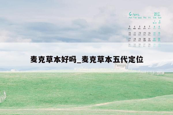 麦克草本好吗_麦克草本五代定位