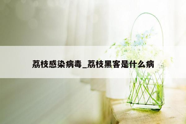 荔枝感染病毒_荔枝黑客是什么病