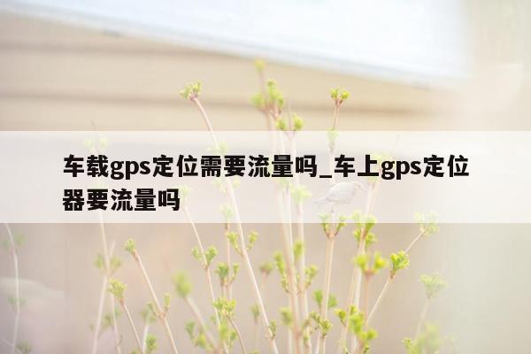 车载gps定位需要流量吗_车上gps定位器要流量吗