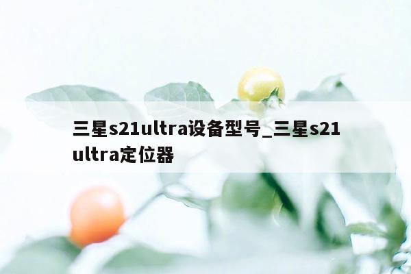 三星s21ultra设备型号_三星s21ultra定位器