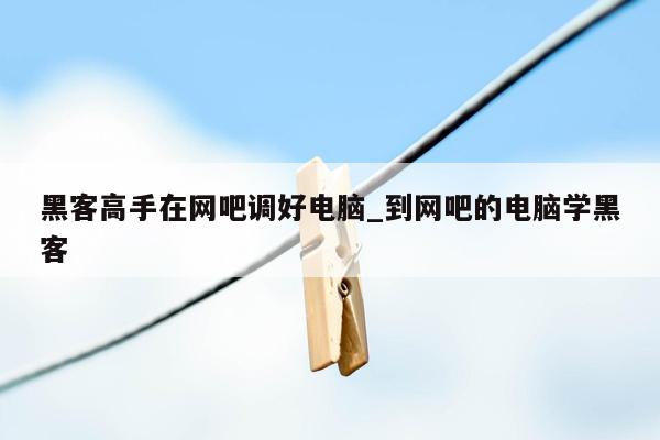 黑客高手在网吧调好电脑_到网吧的电脑学黑客