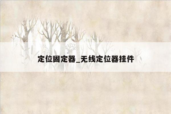 定位固定器_无线定位器挂件