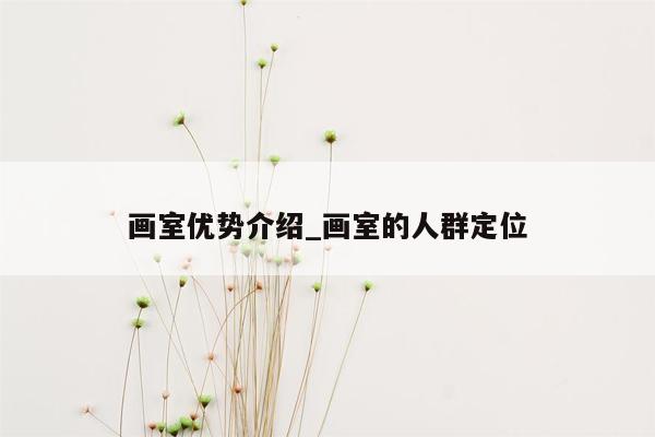 画室优势介绍_画室的人群定位