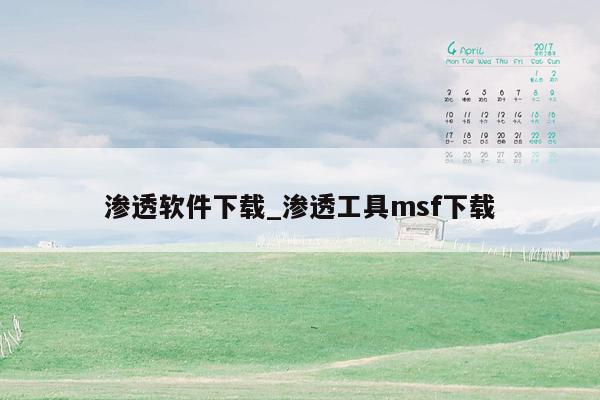 渗透软件下载_渗透工具msf下载
