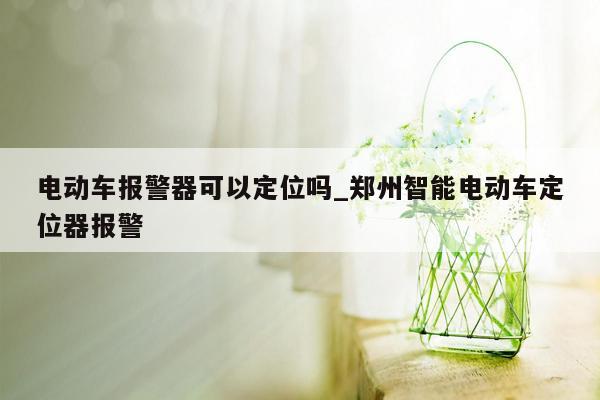 电动车报警器可以定位吗_郑州智能电动车定位器报警