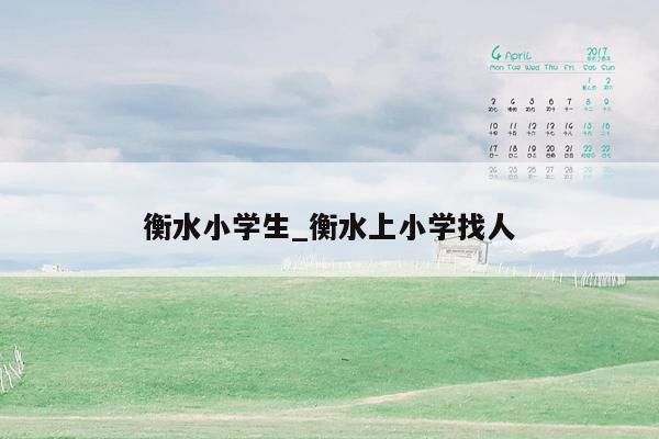 衡水小学生_衡水上小学找人