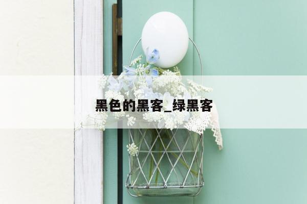 黑色的黑客_绿黑客