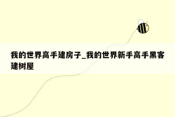 我的世界高手建房子_我的世界新手高手黑客建树屋