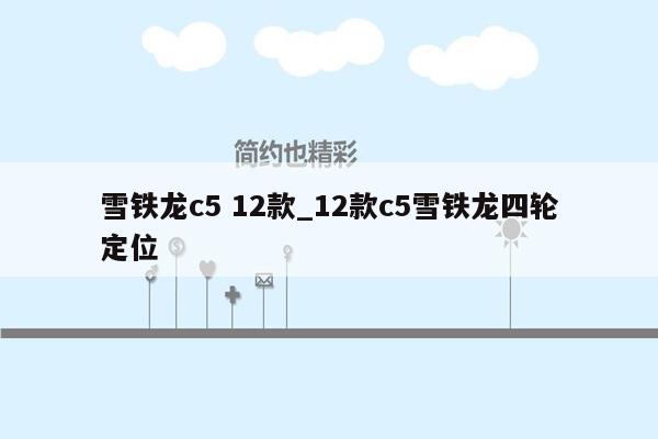 雪铁龙c5 12款_12款c5雪铁龙四轮定位