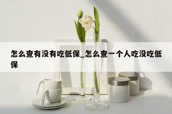 怎么查有没有吃低保_怎么查一个人吃没吃低保