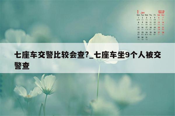 七座车交警比较会查?_七座车坐9个人被交警查
