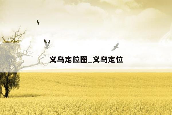 义乌定位图_义乌定位